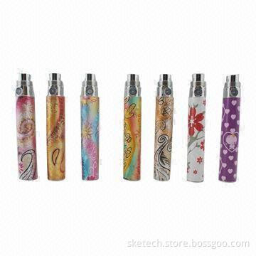 Electronic Cigarette Colorful Batteries with 650/900/1,100mAh Capacity